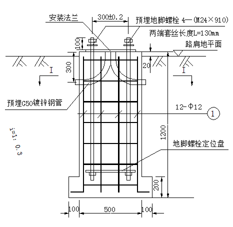 智慧灯杆基础立面